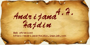 Andrijana Hajdin vizit kartica